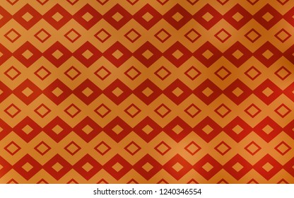 Light Orange vector cover in polygonal style. Rectangles on abstract background with colorful gradient. Best design for your ad, poster, banner.