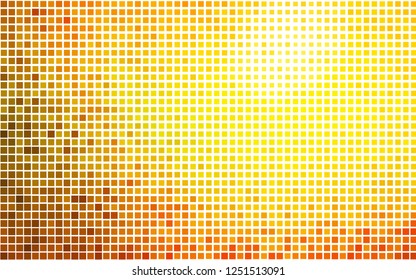 Light Orange vector cover in polygonal style. Rectangles on abstract background with colorful gradient. Best design for your ad, poster, banner.