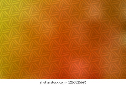 Light Orange vector cover with polygonal style. Glitter abstract illustration with triangular shapes. The template can be used as a background.