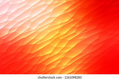 Light Orange vector cover in polygonal style. Glitter abstract illustration with triangular shapes. The template can be used as a background.
