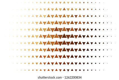 Light Orange vector cover in polygonal style. Glitter abstract illustration with triangular shapes. Smart design for your business advert.