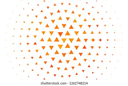 Light Orange vector cover in polygonal style. Abstract gradient illustration with triangles. Template for wallpapers.
