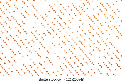 Light Orange vector cover in polygonal style. Triangles on abstract background with colorful gradient. Best design for your ad, poster, banner.