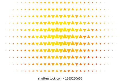 Light Orange vector cover in polygonal style. Illustration with set of colorful triangles. Template for wallpapers.