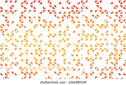 Light Orange vector cover in polygonal style. Decorative design in abstract style with triangles. Pattern for commercials.