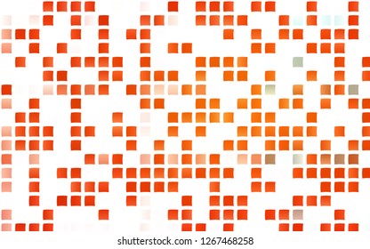 Light Orange vector cover in polygonal style. Beautiful illustration with rectangles and squares. Pattern for commercials.