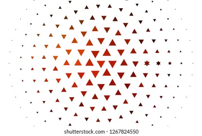 Light Orange vector cover in polygonal style. Abstract gradient illustration with triangles. Modern template for your landing page.