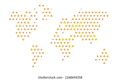 Light Orange vector cover in polygonal style. Illustration with set of colorful triangles. Pattern can be used for websites.