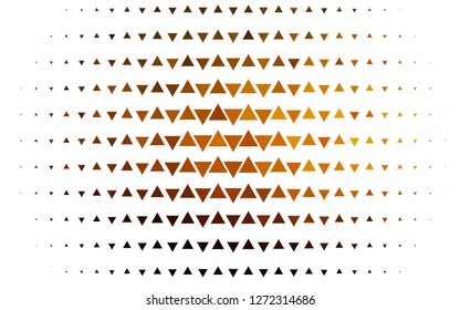 Light Orange vector cover in polygonal style. Beautiful illustration with triangles in nature style. Best design for your ad, poster, banner.