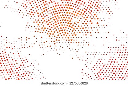 Light Orange vector cover in polygonal style. Glitter abstract illustration with triangular shapes. Pattern for busines ad, booklets, leaflets