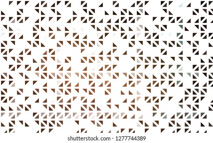 Light Orange vector cover in polygonal style. Illustration with set of colorful triangles. Pattern can be used for websites.