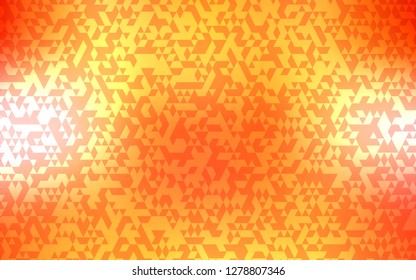 Light Orange vector cover in polygonal style. Illustration with set of colorful triangles. Smart design for your business advert.