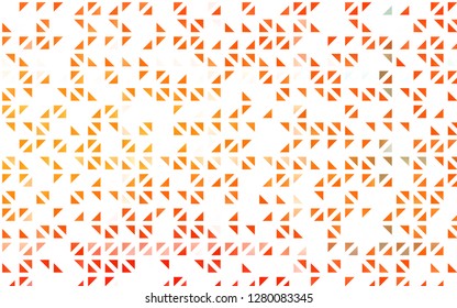 Light Orange vector cover in polygonal style. Triangles on abstract background with colorful gradient. Pattern can be used for websites.