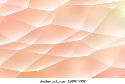 Light Orange vector cover in polygonal style. Illustration with set of colorful triangles. The template can be used as a background.