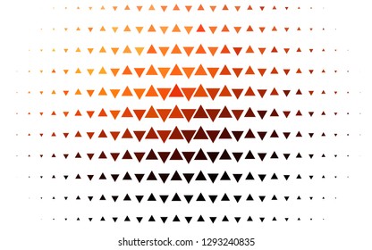 Light Orange vector cover in polygonal style. Triangles on abstract background with colorful gradient. Pattern for commercials.