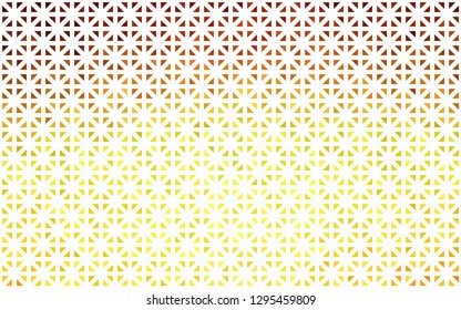 Light Orange vector cover in polygonal style. Glitter abstract illustration with triangular shapes. Smart design for your business advert.