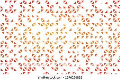 Light Orange vector cover in polygonal style. Illustration with set of colorful triangles. Pattern for commercials.