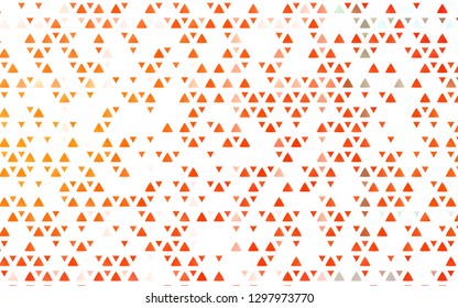 Light Orange vector cover in polygonal style. Modern abstract illustration with colorful triangles. Smart design for your business advert.