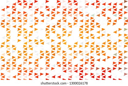 Light Orange vector cover in polygonal style. Glitter abstract illustration with triangular shapes. Best design for your ad, poster, banner.