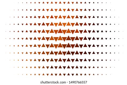Light Orange vector cover in polygonal style. Abstract gradient illustration with triangles. Modern template for your landing page.