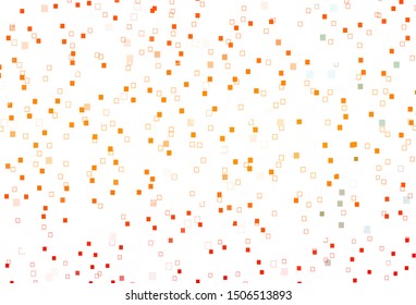 Light Orange vector cover with polygonal style. Rectangles on abstract background with colorful gradient. Pattern for busines booklets, leaflets.
