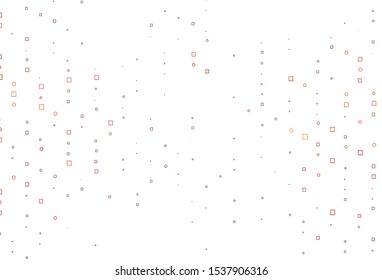 Light Orange vector cover with polygonal style. Glitter abstract illustration with rectangular shapes. Pattern for commercials.