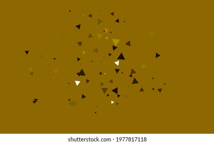 Light Orange vector cover in polygonal style. Abstract gradient illustration with triangles. Modern template for your landing page.