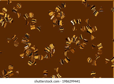 Light Orange vector cover in polygonal style with circles. Decorative design in abstract style with lines, dots, cubes. Pattern for commercials.