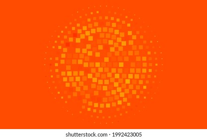 Tapa vectorial de naranja claro en estilo poligonal. Ilustración de gradiente abstracto con rectángulos. El patrón se puede usar para sitios web.