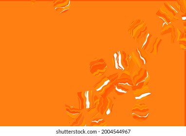Cubierta vectorial de color naranja claro en estilo poligonal con círculos. Círculos, líneas, rhombus con gradiente colorido. Plantilla moderna para su página de inicio.