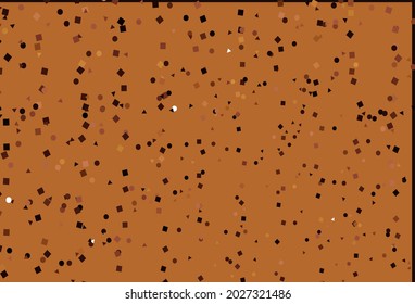 Light Orange vector cover in polygonal style with circles. Circles, lines, rhombus with colorful gradient. Pattern for busines ad, booklets, leaflets