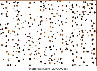 Light Orange vector cover in polygonal style with circles. Illustration with set of colorful circles, triangles, squares. Best design for your ad, poster, banner.