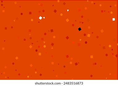 Light Orange vector cover in polygonal style with circles. Illustration with colorful circles, triangles, rectangles. Template for wallpapers.