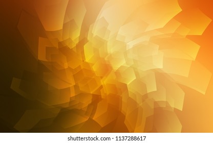 Light Orange vector cover with set of hexagons. Illustration with set of colorful hexagons. Pattern for ads, leaflets.