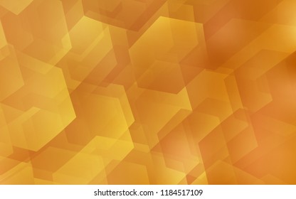 Light Orange vector cover with set of hexagons. Colorful hexagons on white backdrop. Pattern for texture of wallpapers.
