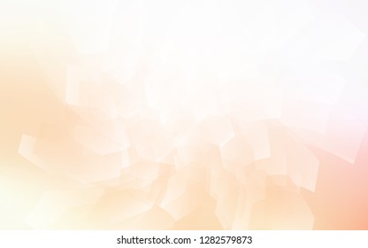 Light Orange vector cover with set of hexagons. Illustration with set of colorful hexagons. Pattern for texture of wallpapers.