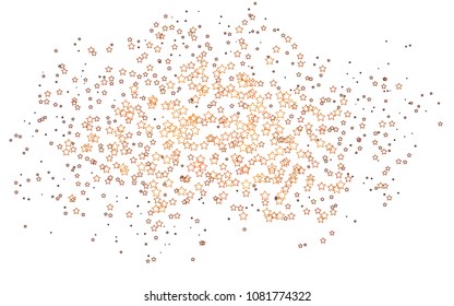 Light Orange vector cover with small and big stars. Stars on blurred abstract background with gradient. The pattern can be used for wrapping gifts.