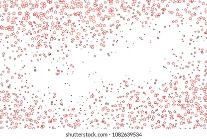 Light Orange vector cover with small and big stars. Modern geometrical abstract illustration with stars. The pattern can be used for websites.