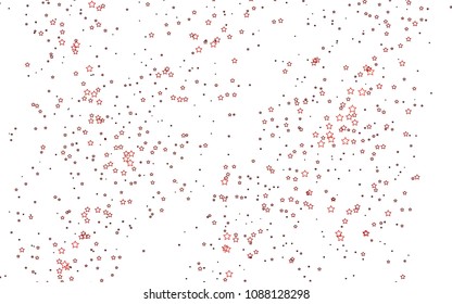 Light Orange vector cover with small and big stars. Stars on blurred abstract background with gradient. The pattern can be used for websites.
