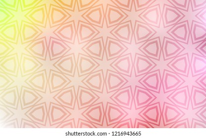 Light Orange vector cover with small and big stars. Blurred decorative design in simple style with stars. Pattern for wrapping gifts.