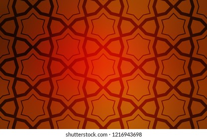 Light Orange vector cover with small and big stars. Stars on blurred abstract background with gradient. Pattern for websites, landing pages.