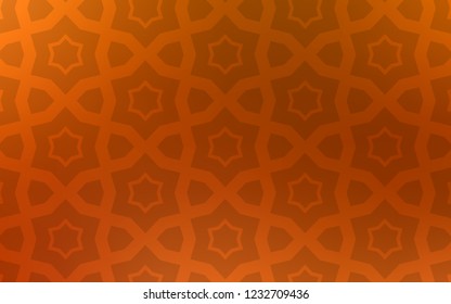 Light Orange vector cover with small and big stars. Blurred decorative design in simple style with stars. Best design for your ad, poster, banner.