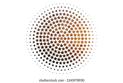 Light Orange vector cover with small and big stars. Stars on blurred abstract background with gradient. The pattern can be used for new year ad, booklets.