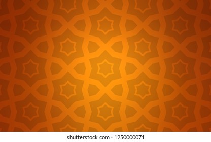 Light Orange vector cover with small and big stars. Decorative illustration with stars on abstract template. Pattern for websites, landing pages.