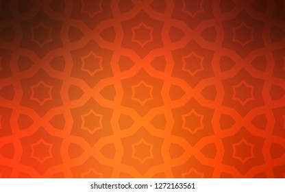 Light Orange vector cover with small and big stars. Blurred decorative design in simple style with stars. Pattern for new year ad, booklets.