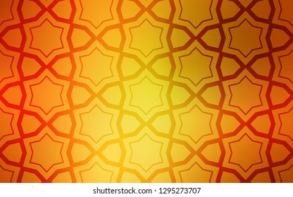 Light Orange vector cover with small and big stars. Modern geometrical abstract illustration with stars. Pattern for wrapping gifts.