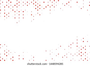 Light Orange vector cover with small and big stars. Shining colored illustration with stars. The template can be used as a background.