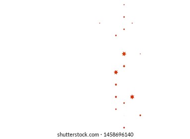 Light Orange vector cover with small and big stars. Glitter abstract illustration with colored stars. The template can be used as a background.