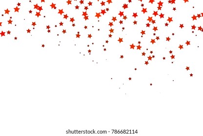 Light Orange vector cover with small and big stars. Shining colored illustration with stars. Smart design for your business advert.