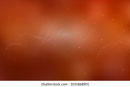 Light Orange vector cover with spots. Illustration with set of shining colorful abstract circles. Pattern can be used as texture of water, rain drops.